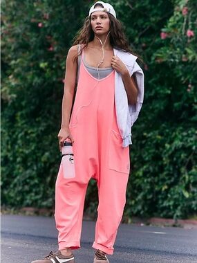 FP Movement Hot Shot Coral Pink Relaxed Jumpsuit